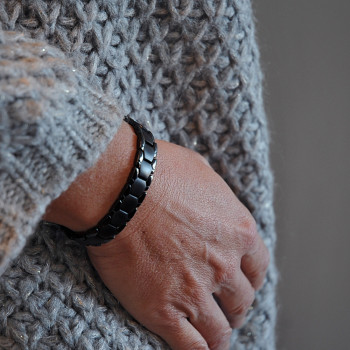Bracelet magnétique Taïpan Noir