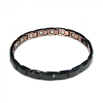 Copper magnetic bracelet Artemis - Black