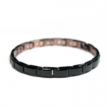 Copper magnetic bracelet Artemis - Black