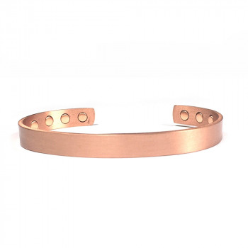 Bracelet magnétique cuivre lisse mat homme et femme