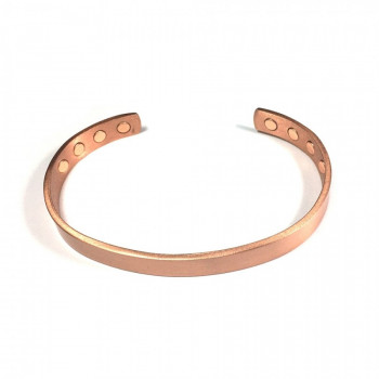 Bracelet magnétique cuivre lisse mat homme et femme