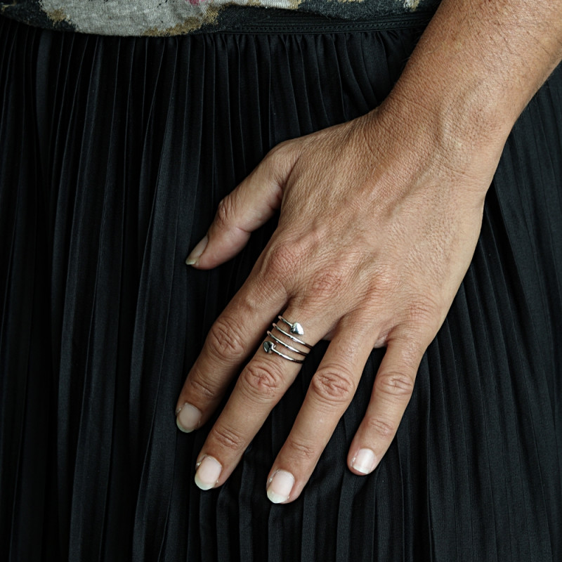 Bague Magnétique En Cuivre Style Serpentine – Or Rose – Neuf, Effet Bien-être