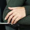 Striped Magnetic Copper Ring for Elegance & Balance - Auris