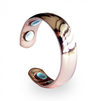 Bague magnétique cuivre lisse