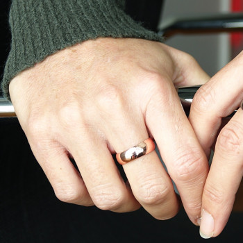 Bague magnétique cuivre lisse