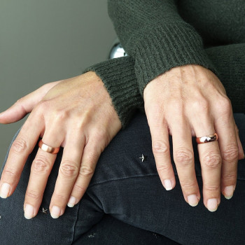Bague magnétique cuivre lisse