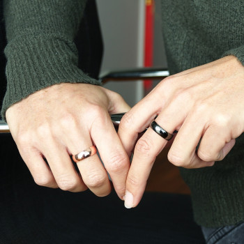 Bague magnétique cuivre lisse