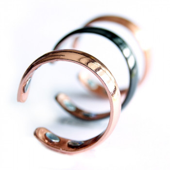 Bague magnétique cuivre lisse