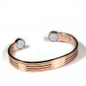 Magnetic bracelet copper striated large