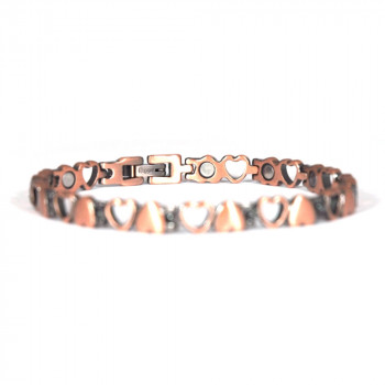 Copper magnetic bracelet Love