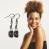 Magnetic hematite earrings