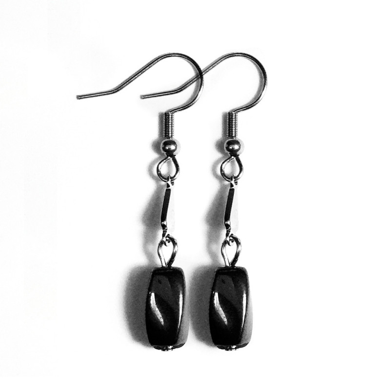 Magnetic hematite earrings