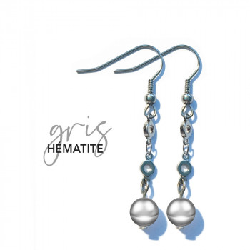 Boucles d'oreilles Hématite magnétiques