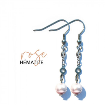 Boucles d'oreilles Hématite