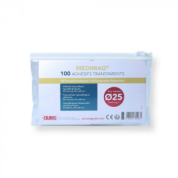 100 adhésifs transparents pour Medimag Ø25