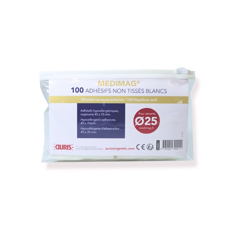 100 white adhesives for Medimag Ø25