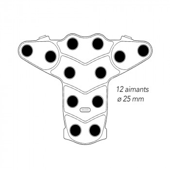 Dosseret trapèzes magnétique