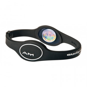 Bracelet d'équilibre énergétique en silicone noir - Auris