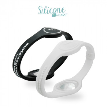 Bracelet d'équilibre énergétique en silicone noir - Auris