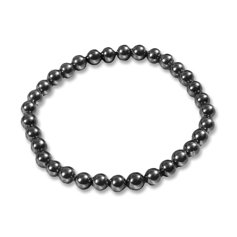 Bracelet magnétique hématite noir ø 9 mm