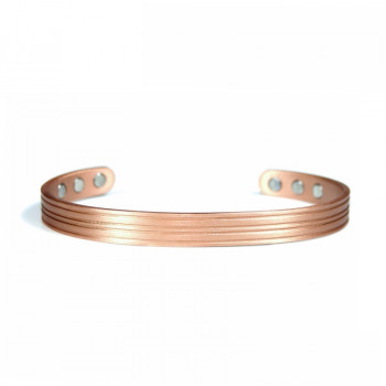 Bracelet magnétique cuivre brossé MAÂT