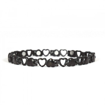 Magnetic bracelet Black Heart