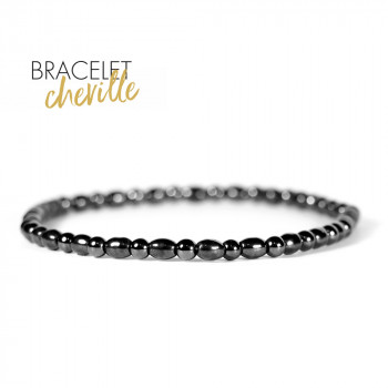 Bahamas hematite magnetic anklet