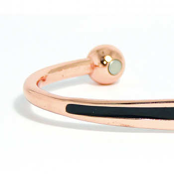 Magnetic bracelet rim copper striated