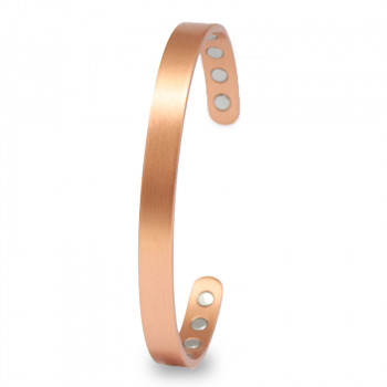 Bracelet magnétique cuivre lisse mat homme et femme