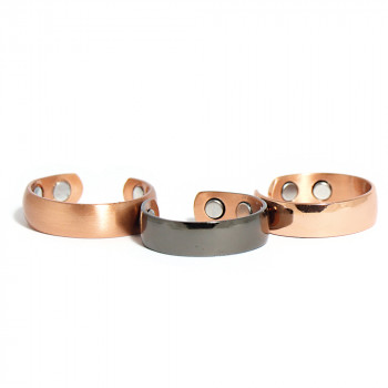 Bague magnétique cuivre lisse