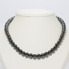 Collier perles hématite magnétiques ø9 mm