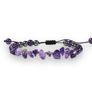 Bracelet Maupiti - améthyste et hématite