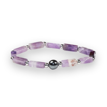 Bracelet Cancun - améthyste et hématite