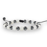 Bracelet Mykonos - pierre de lune et hématite
