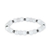 Bracelet Bora Bora - howlite, cristal de roche et hématite