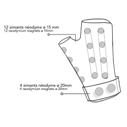 Gant carpien magnétique - Douleurs arthrose interphalangienne