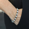 Bracelet Mykonos - pierre de lune et hématite
