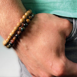 Bracelet Bali - jaspe et hématite