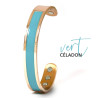 Bracelet jonc cuivre magnétique céladon offert