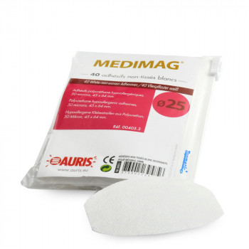 40 adhésifs blancs pour aimants diamètre 25mm