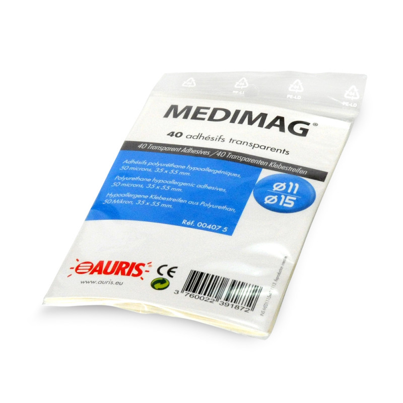 40 clear adhesives for Medimag Ø11 / 15