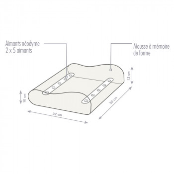 Magnetic pillow | Sleep improvement - Auris