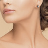 Boucles d'oreilles hématite noir 8mm
