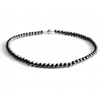 Hematite beads magnetic necklace