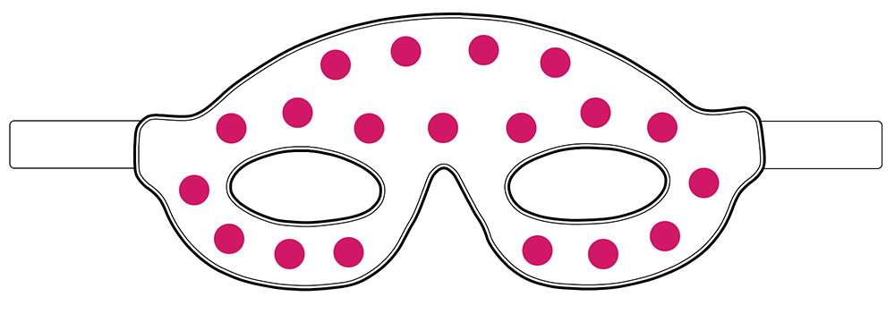 Schéma des aimants du masque ophtalmo frontal